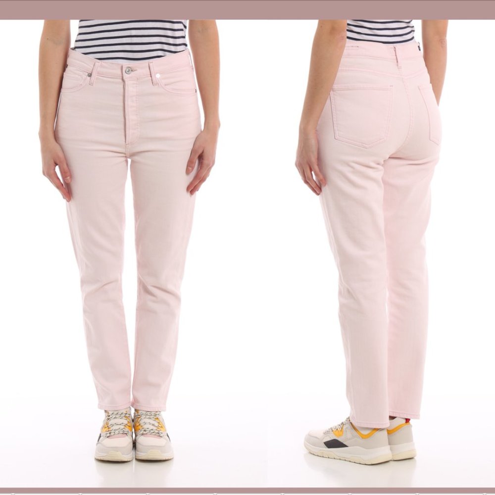 NWT CITIZENS OF HUMANITY [ 24 ] Olivia Crop Jeans In‎ Rosewater Pink #Q289